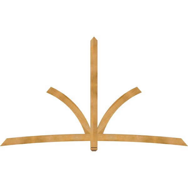 Ekena Millwork Davenport Rough Sawn Timber Gable Bracket, Western Red Cedar, 108"W x 63"H x 2"D x 4"F, 14/12 Pitch GBW108X63X0204DAV00RWR - main